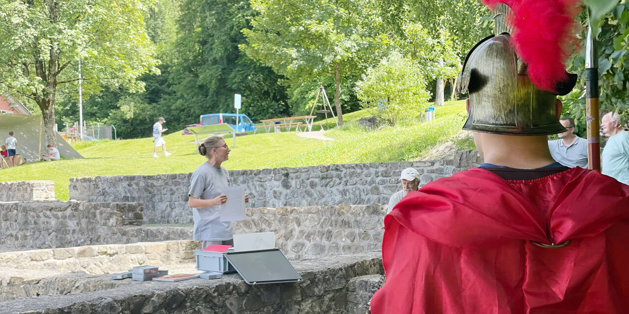 Führung durch die römische Villa von Nendeln während der European Archaeology Days. | © Amt für Kultur, Abt. Archäologie, Liechtenstein