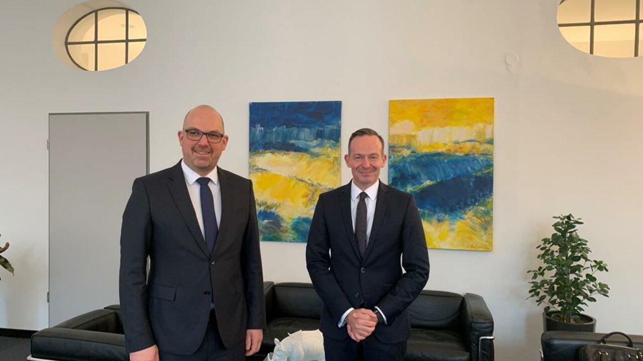 Regierungschef Daniel Risch und Volker Wissing, Generalsekretär der FDP