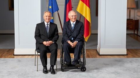 Landtagspräsident Albert Frick und Bundestagspräsident Wolfgang Schäuble | © Janine Escher