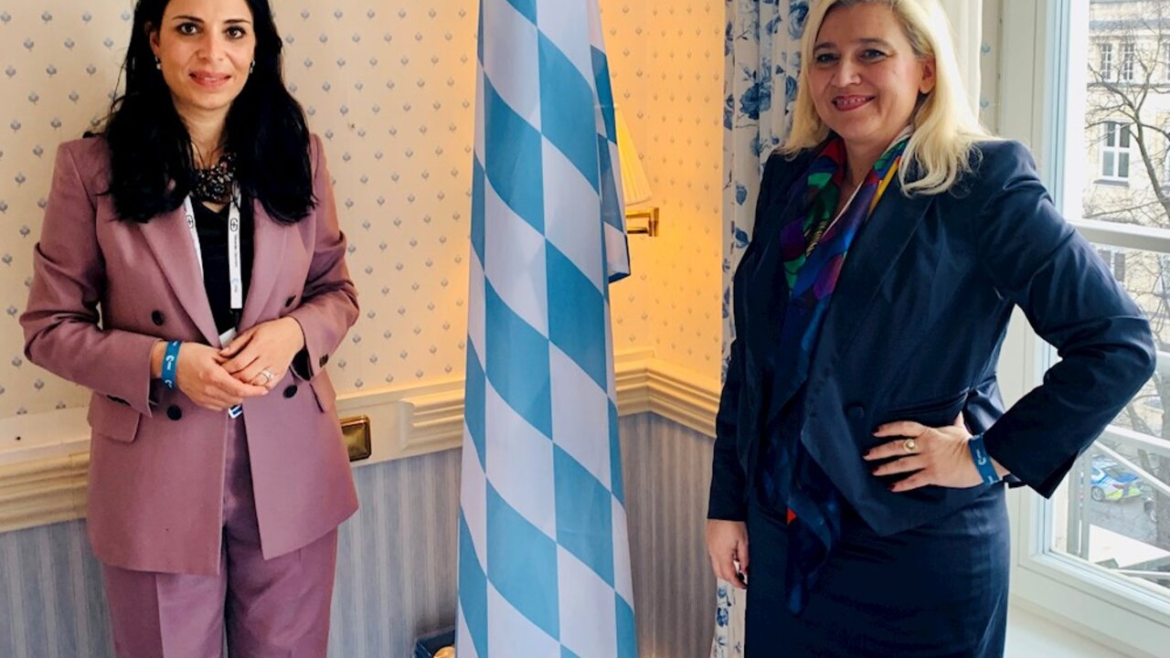 Aussenministerin Dominique Hasler und die Bayrische Staatsministerin für Europaangelegenheiten und Internationales Melanie Huml
